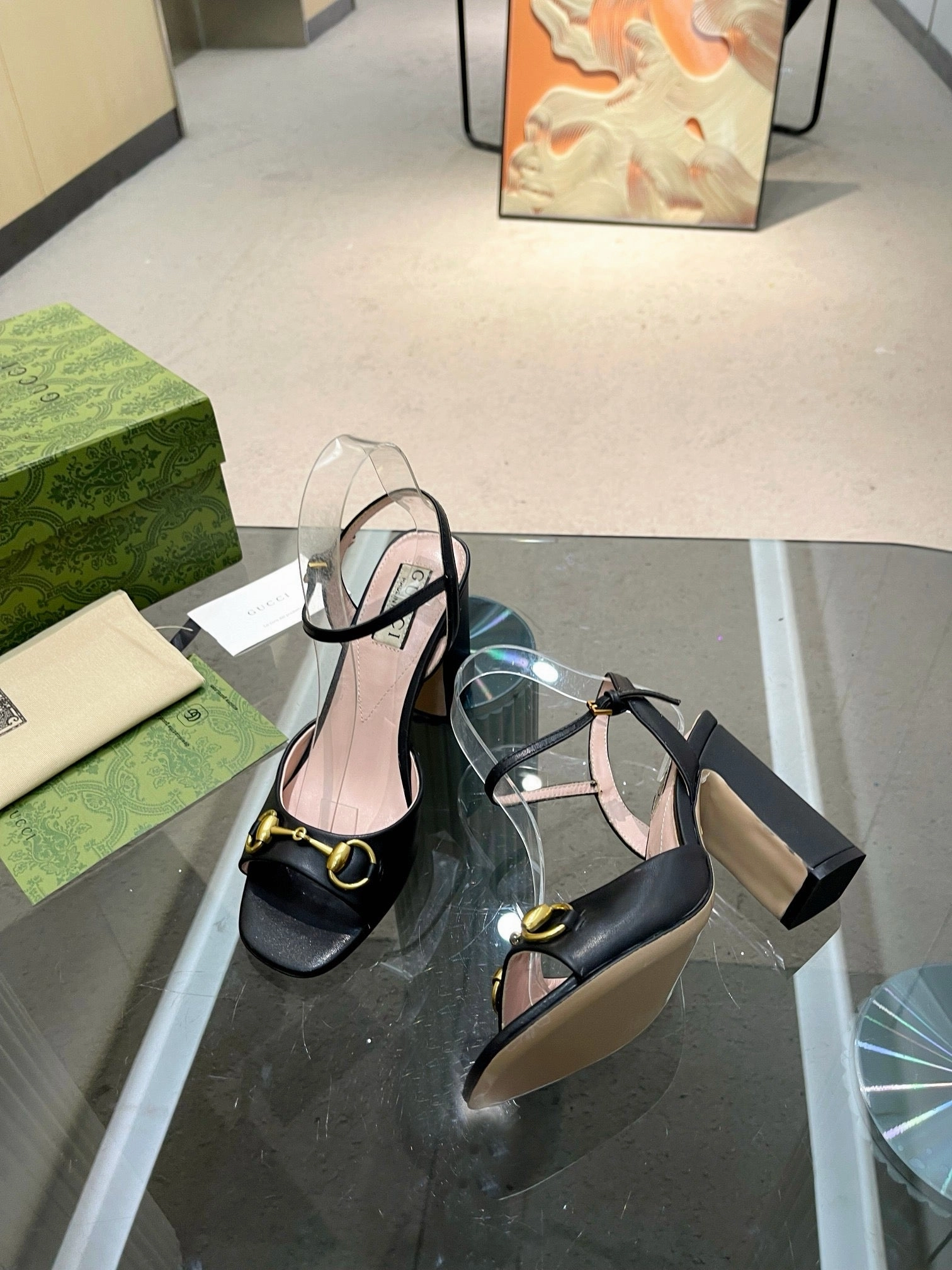 Wedge Heel Ankle Strap Sandals SE1339 Women's Horsebit mid-heel Sandal / Size5-11