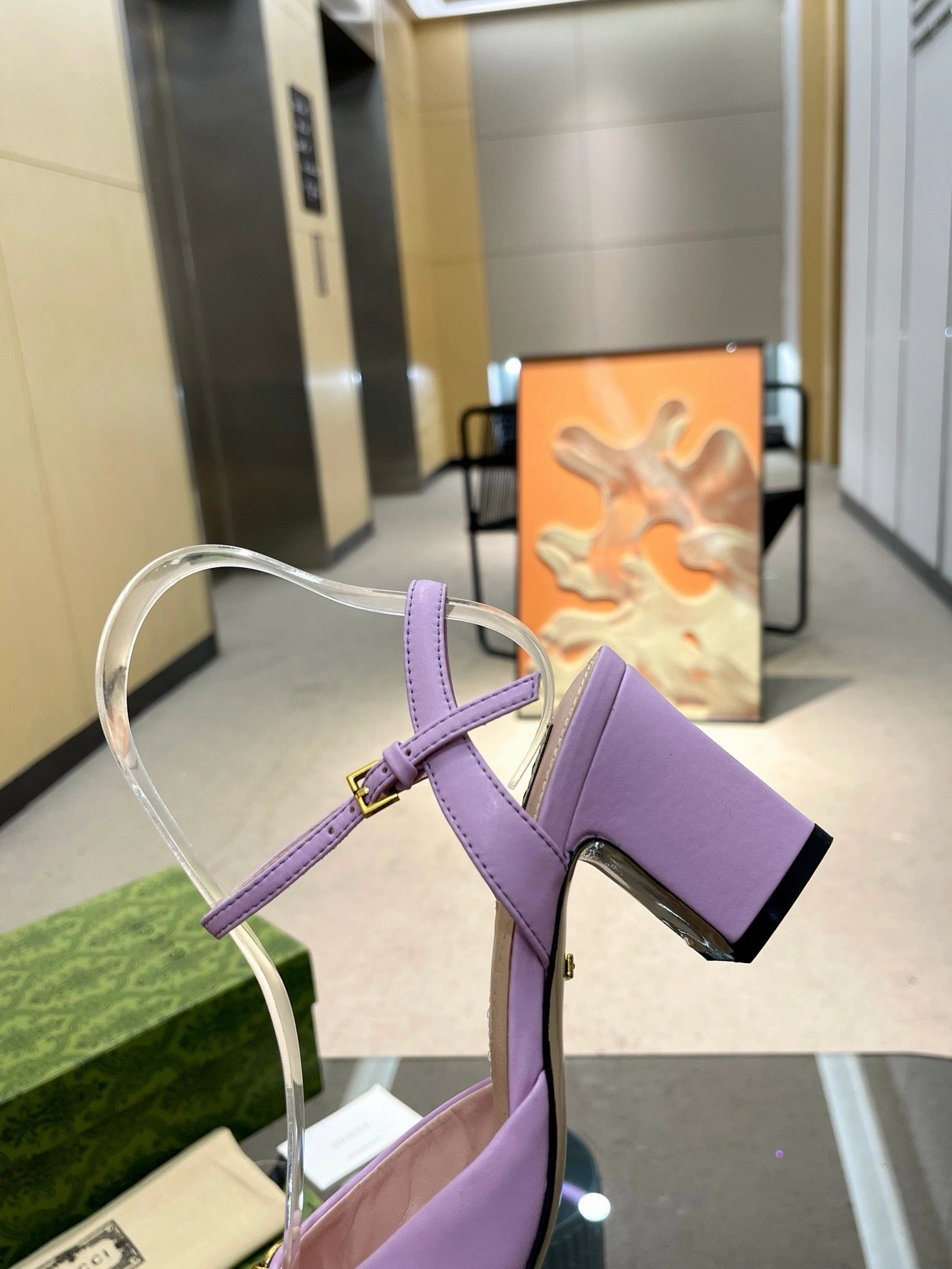 High Heel Sandals Strappy SE1340 Women's Horsebit mid-heel Sandal / Size5-11