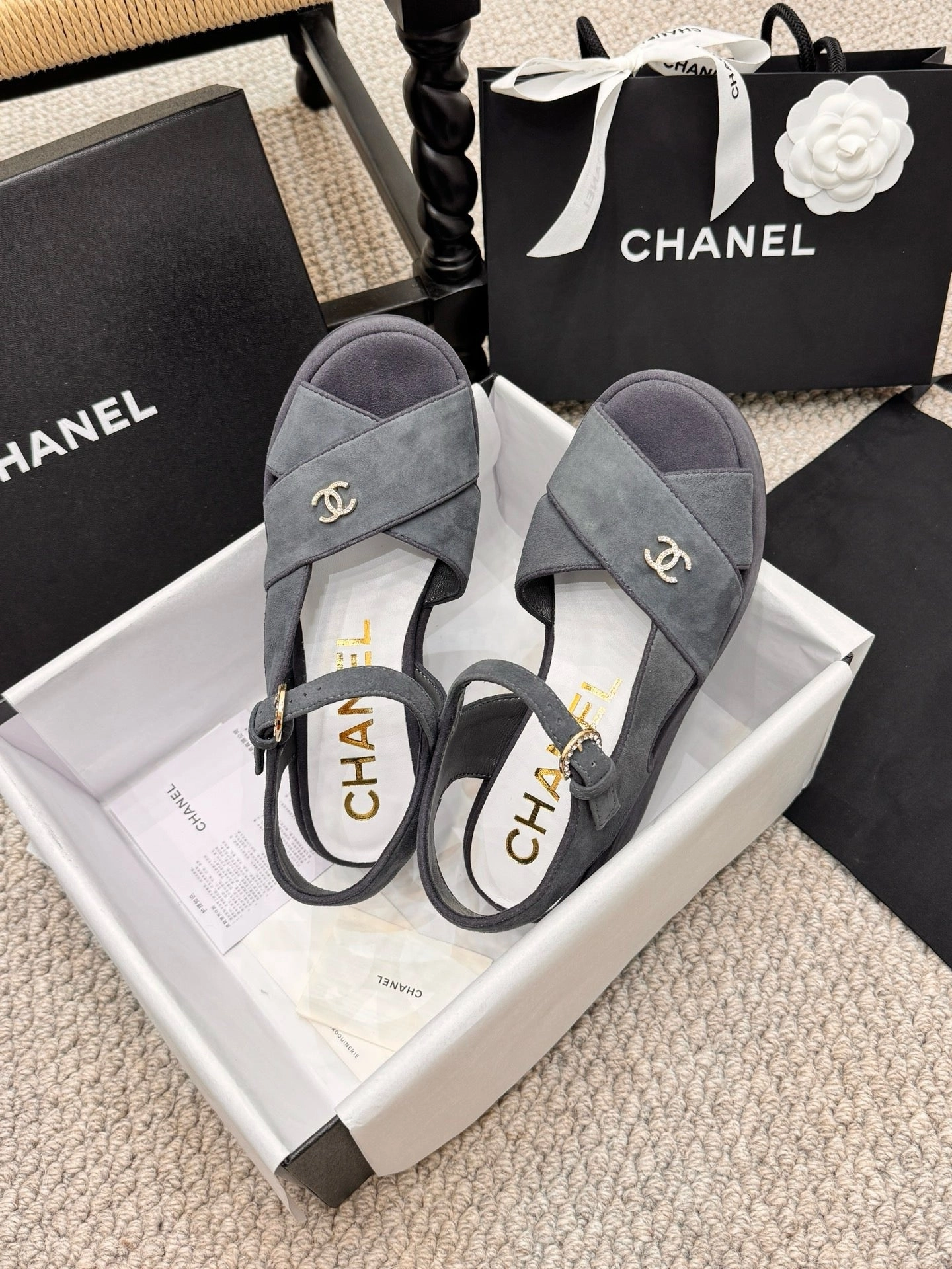 SE1364 CC Sandals /  Size5-10 Slingback Wedge Sandals