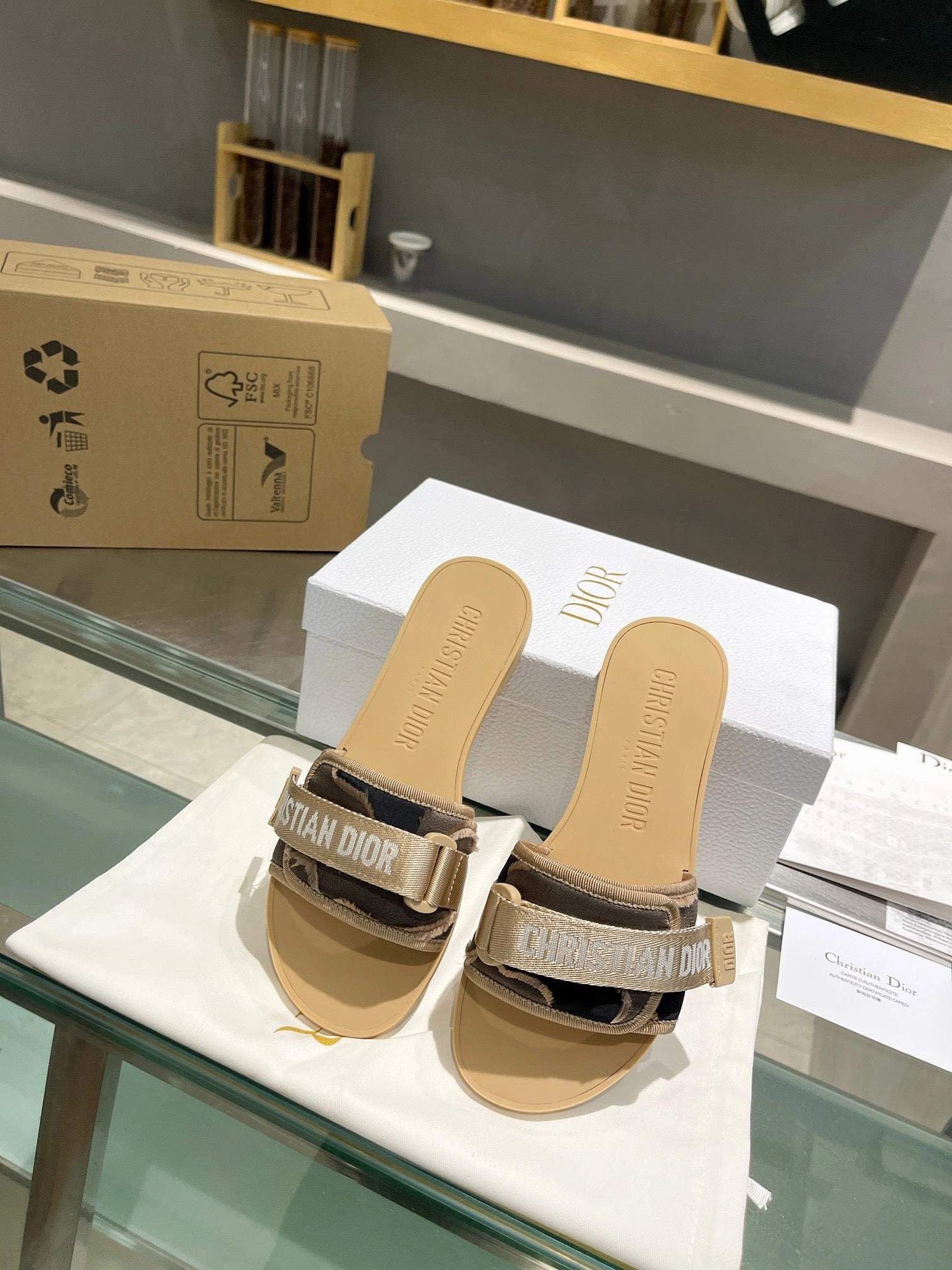 Champagne Slippers SE1453 Dioramour Dio(r)evolution Slide / Size5-11