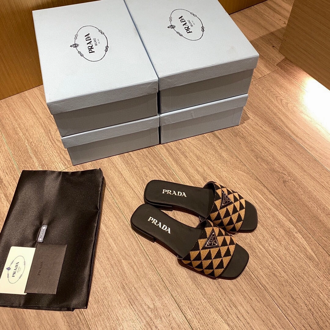 Slippers With Glitter SE867 PD Embroidered Fabric Slides / Size5-11