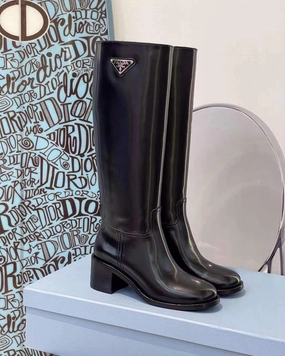 SE947 PD Leather and Nylon Boots / Size4-10 Knee High Chelsea Boot