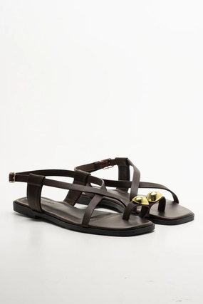 Toe Post Sandals Brown In Usa