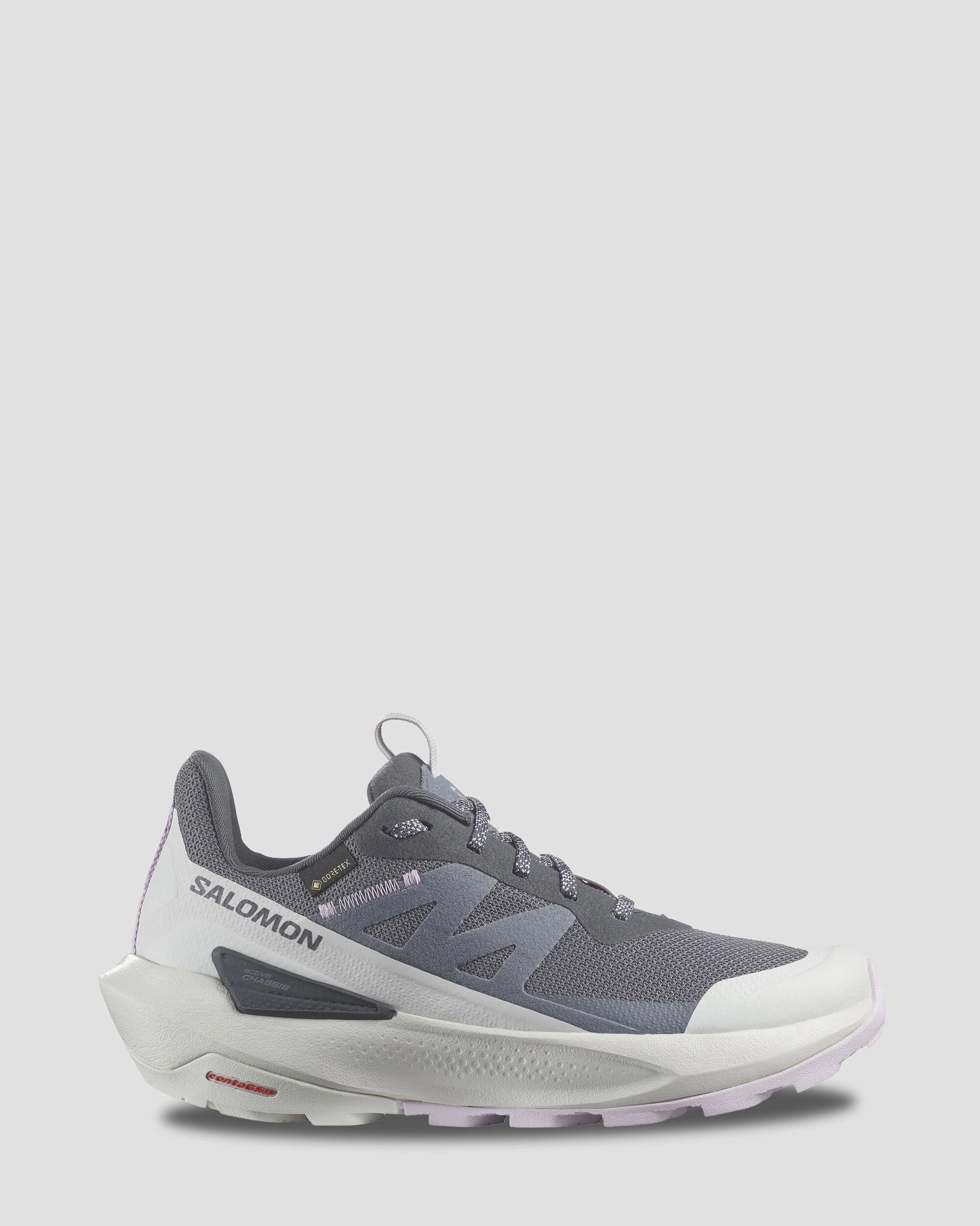 Creek Hiking Shoes Women's Salomon Elixir Activ GTX Hiking Shoes - India Ink/Glacier Gray/Orchid Petal