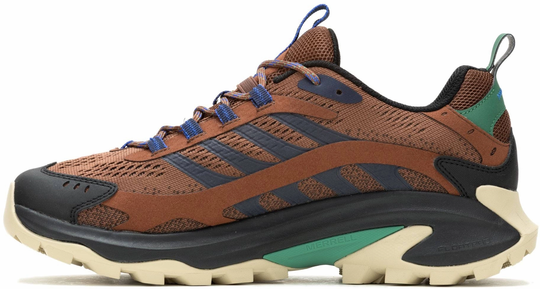 Merrell Moab Speed 2 Mens Walking Shoes - Brown Waterproof Zero Drop Hiking Shoes