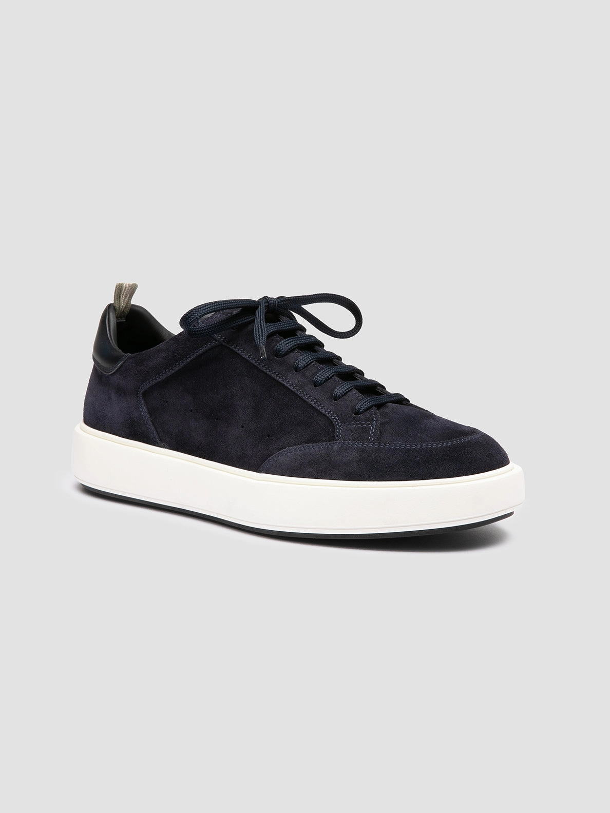 Cushioned SEQUEL 002 - Blue Suede and Leather Low Top Sneakers