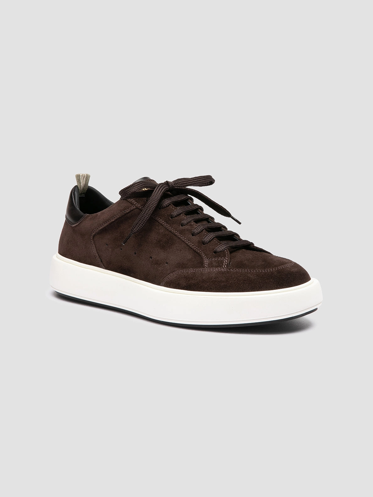 SEQUEL 002 - Brown Suede and Leather Sneakers With Plantar Fasciitis