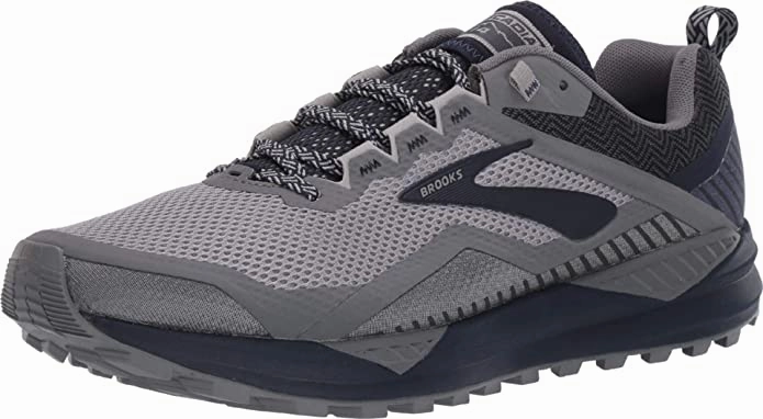 Best Cushioned Trail Running Shoes -> Best Cushioned Trail Running Shoes Men's Brooks Cascadia 14, Grey/Navy, 11.5 D Medium