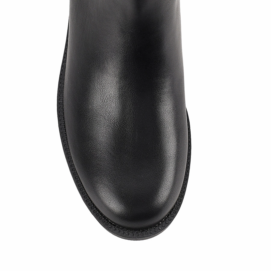 Gala Flat Knee High Boots - Black