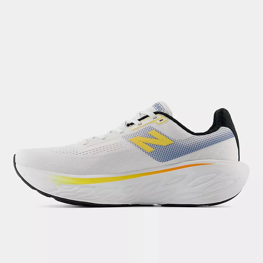New Balance Support Running Shoes New Balance Mens 1080v14-White Black (M108014T)