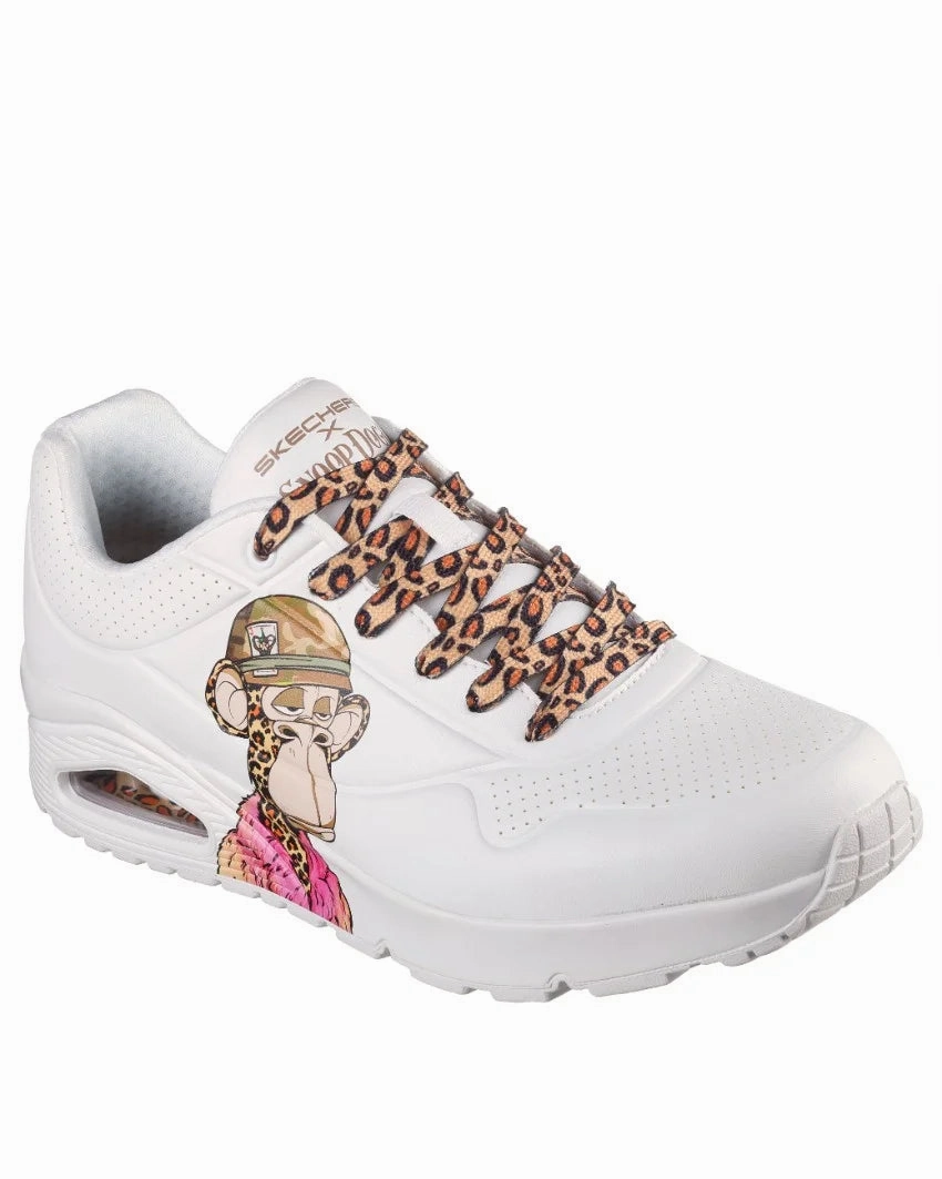 Hiking Shoes Half Size Bigger SKECHERS SNOOP DOGG: UNO - DR. BOMBAY - 251014 - WHT