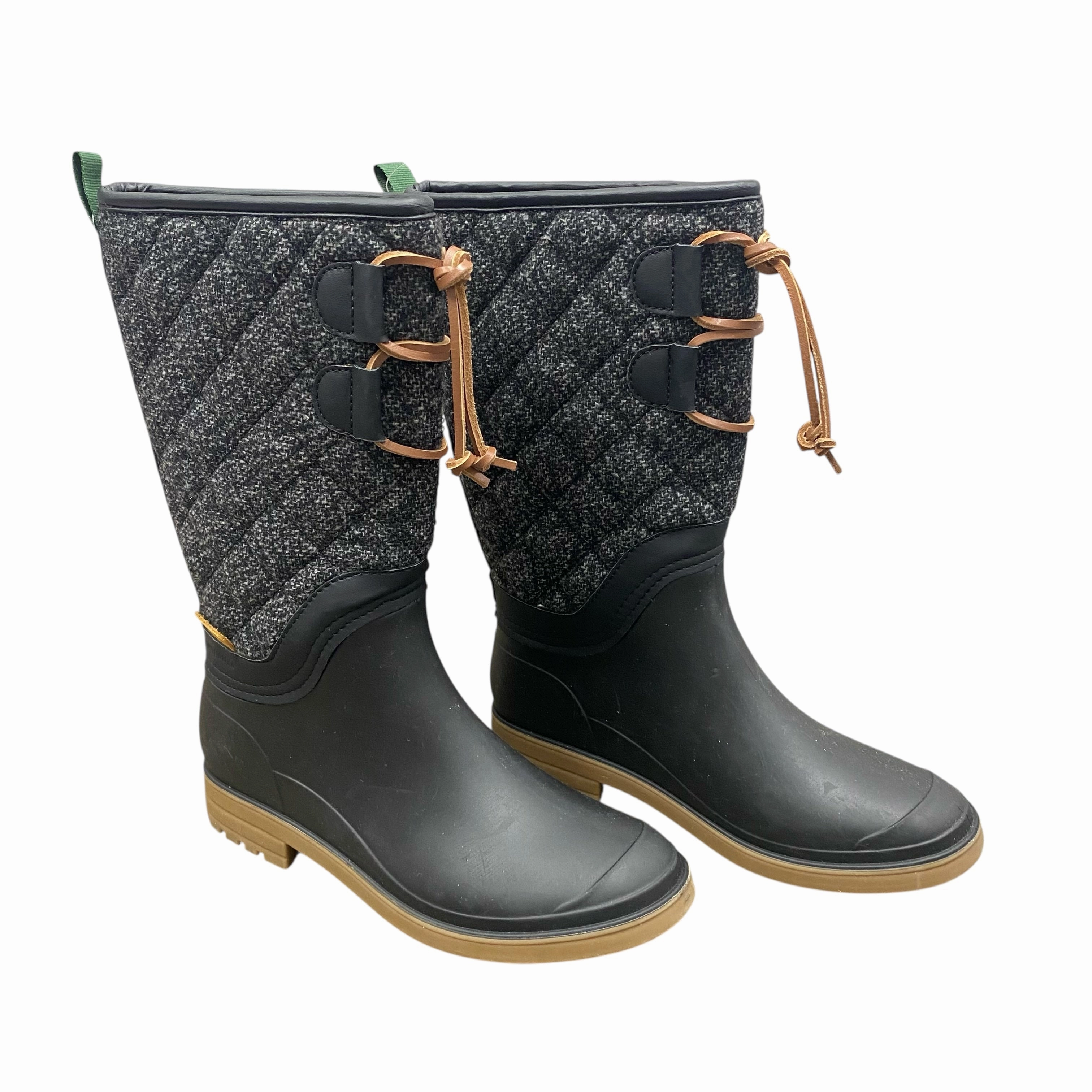 Boots Rain By Kamik In Black & Grey, Size:7 Ladies Insulated Rain Boots