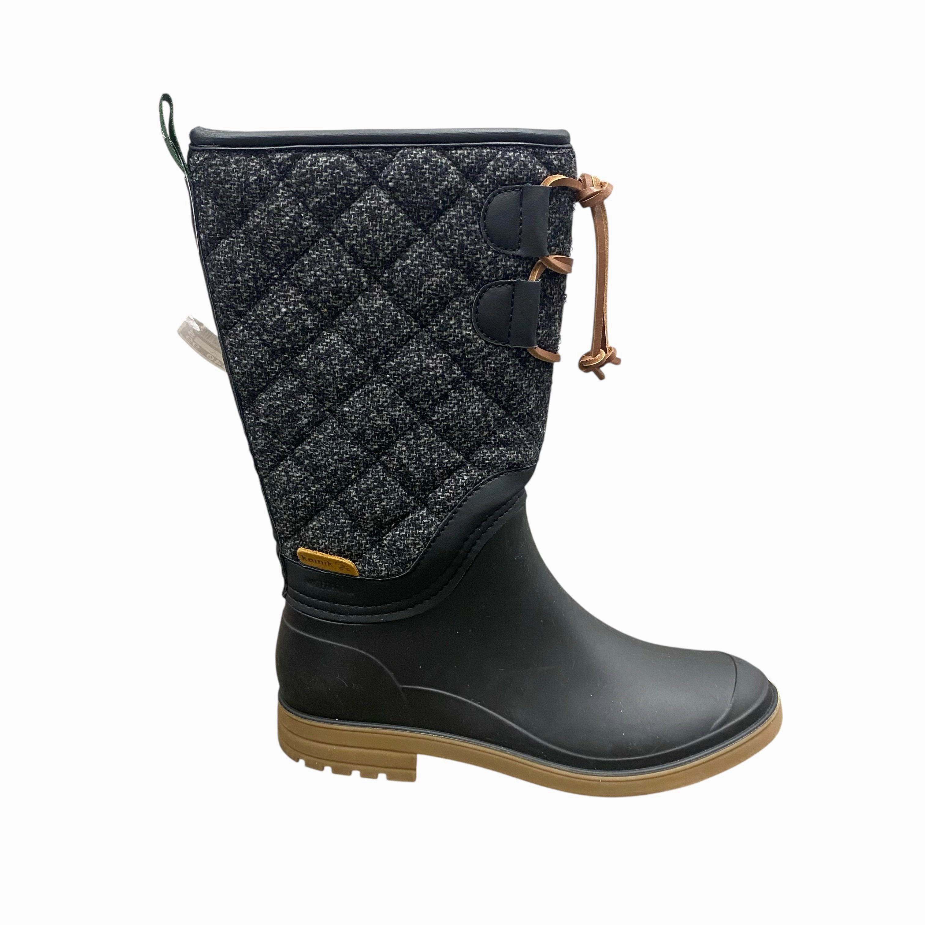 Ilse Rain Boots Boots Rain By Kamik In Black & Grey, Size:7