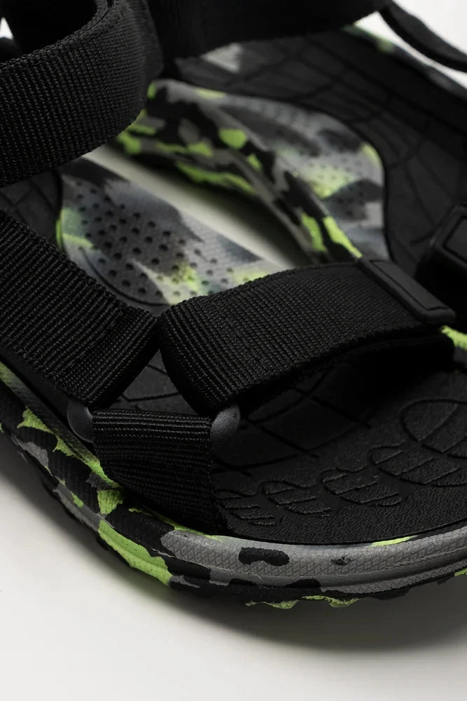 Sport Sandals Black Hiking Arch Support