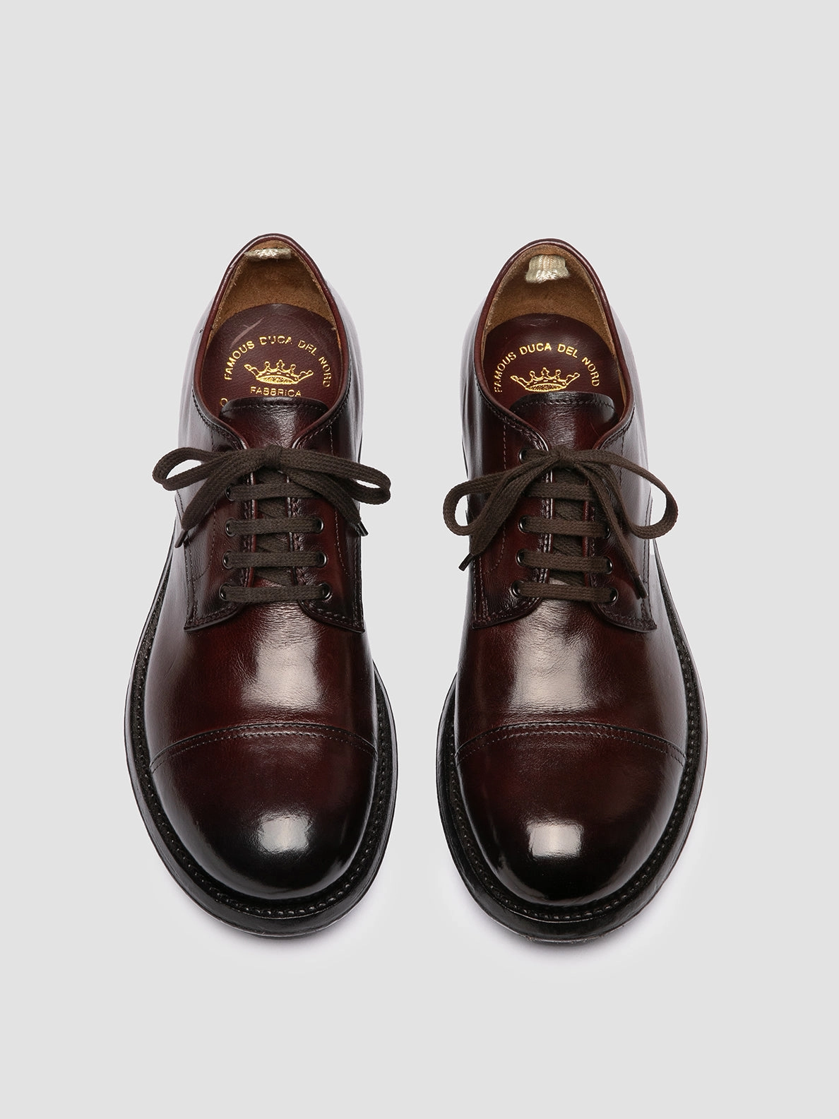 Shoes Berkeley ADMIRAL 008 - Burgundy Leather Derby Shoes