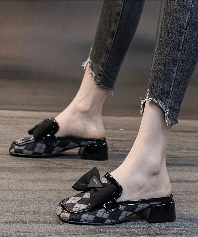 Unisex Sandals Stylish Comfy Apricot Bow Chunky Slide Sandals AP1054