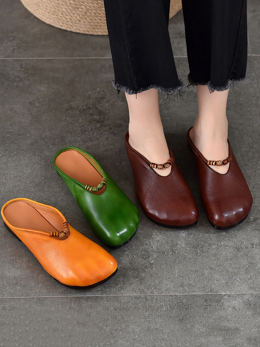 Cushiest Summer Vintage Leather Soft Sandals Women