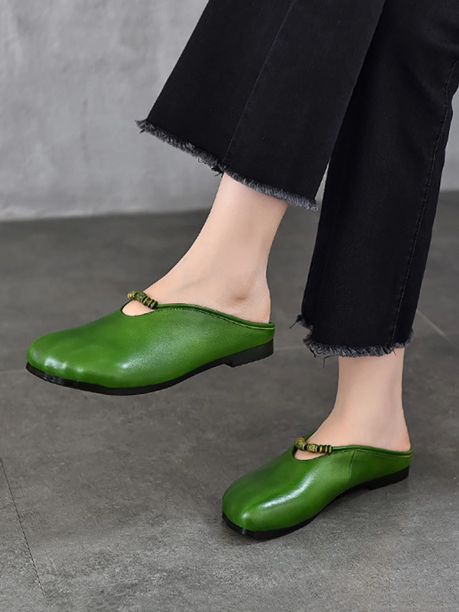 Summer Vintage Leather Soft Sandals Women Coupon For Shoes