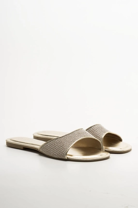 Metallic Mesh Mule Gold Donald Pliner Sandals