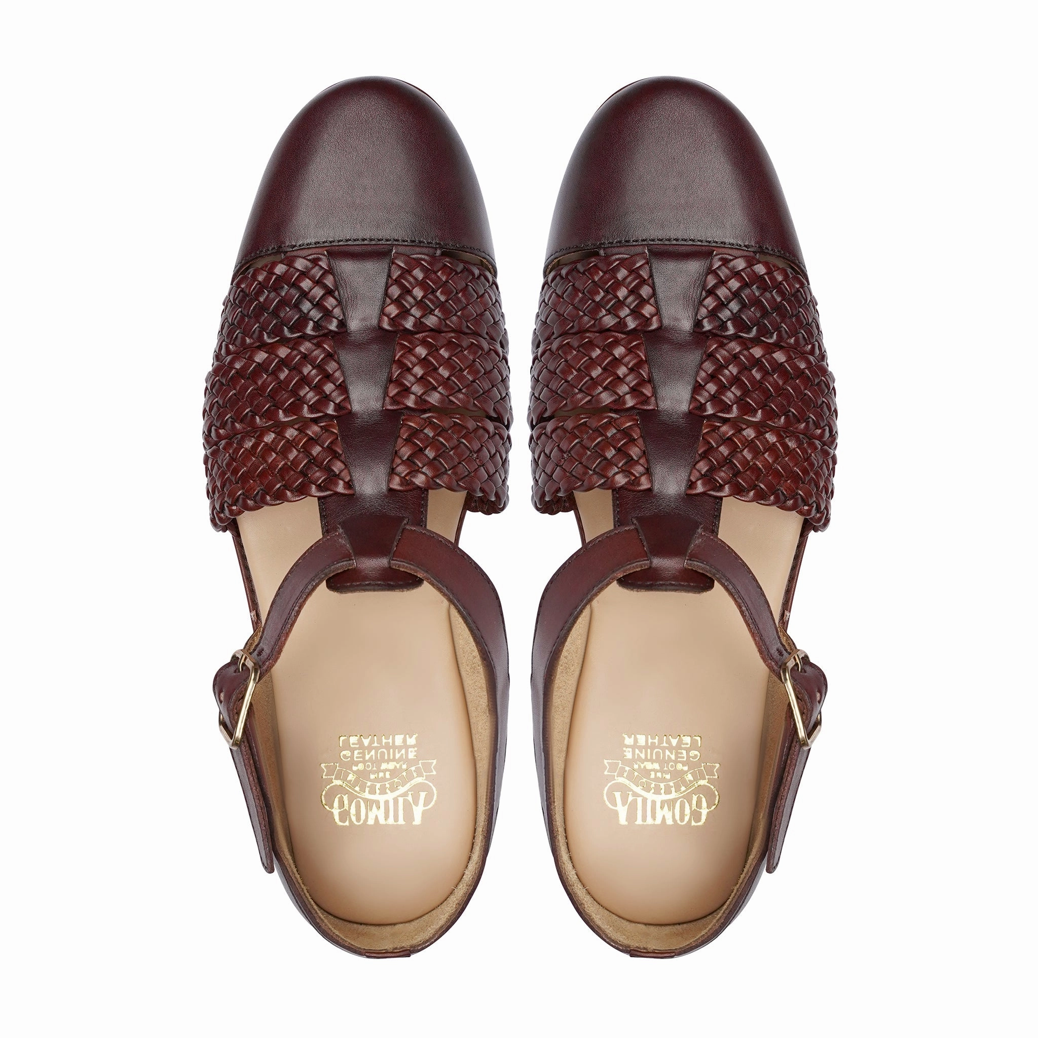 Gladiator - Men's Oxblood Hand Woven Calf Leather Sandal Cheap Sandals