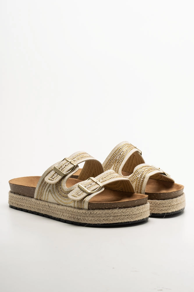 Double Band Sandals Natural Helen Sandals