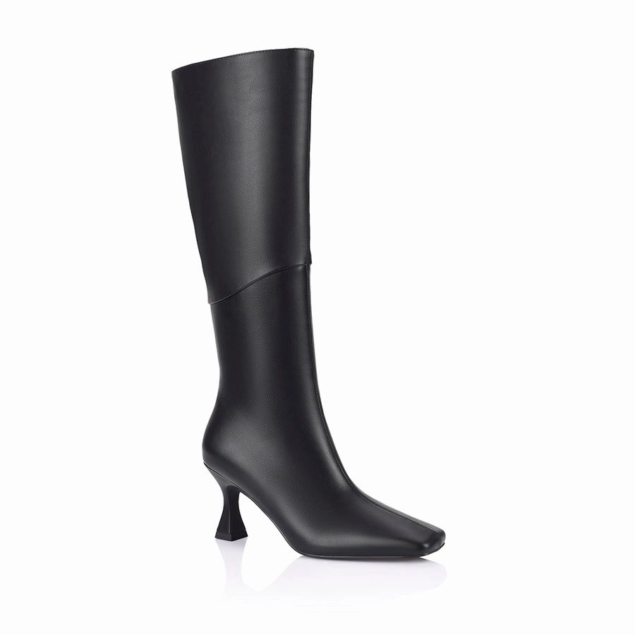 Beige Boots Knee High Ultra Knee High Boots - Black