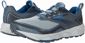 Men's Brooks Divide 2, Quarry/Grey/Dark Blue, 11 D Medium Running Shoe For Road And Trail