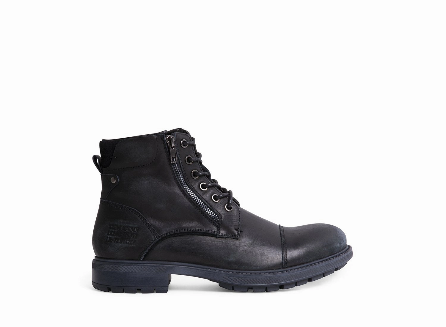 SURPLUS BLACK LEATHER Combat Boots For Marching