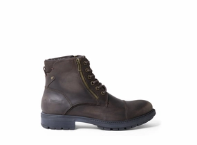 SURPLUS BROWN LEATHER Clear Combat Boots
