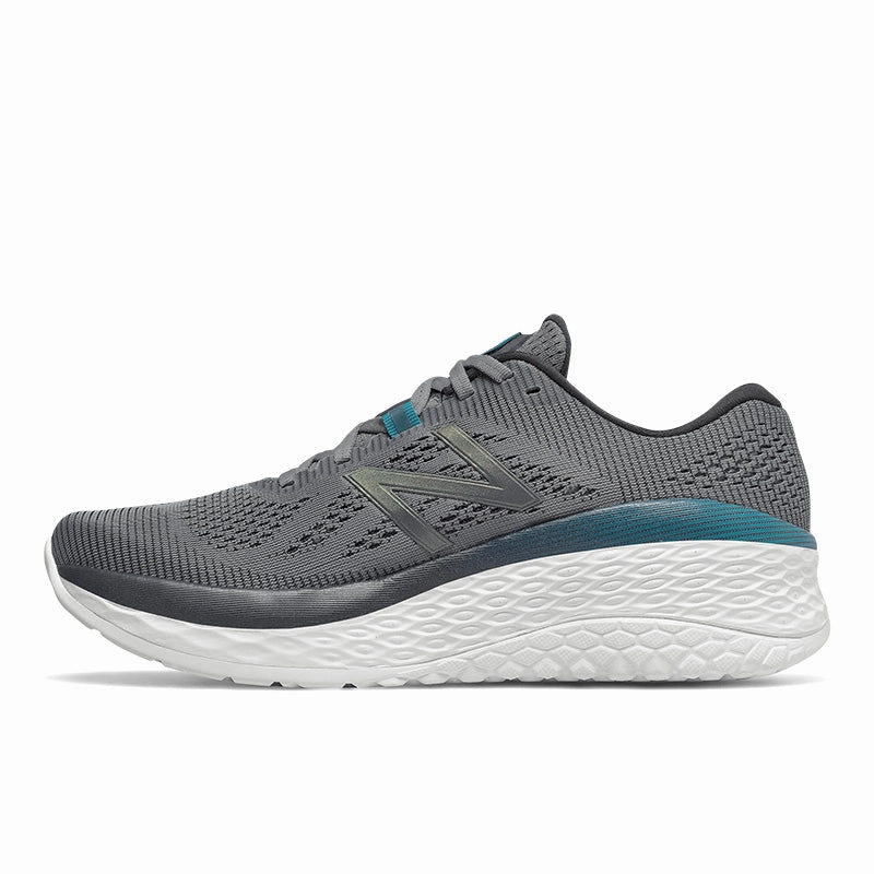 Fresh Foam More v2 - Gunmetal Grey with White and Teal - Men's New Balance Womens Shoes Pink
