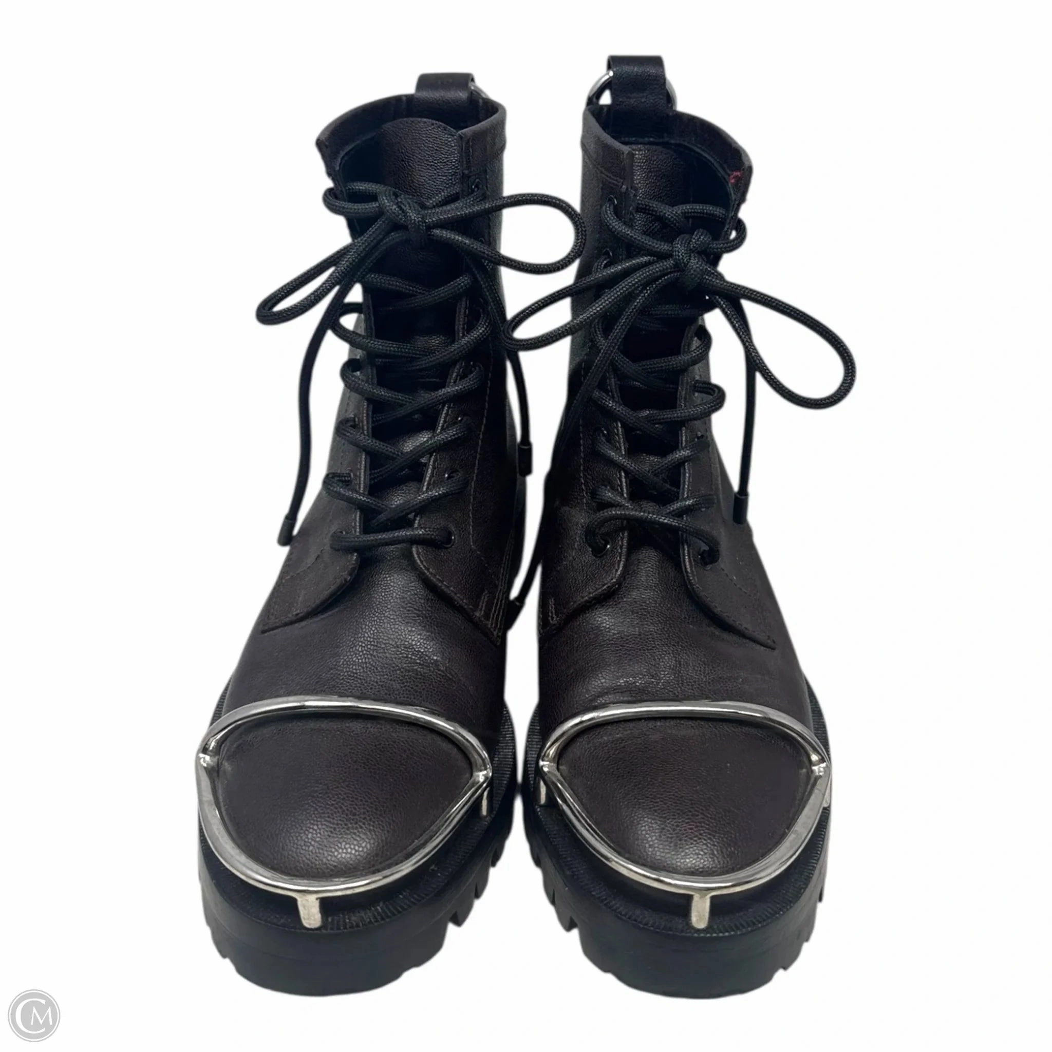 Lace Up Chunky Heel Combat Boots Lyndon Halo Combat Boots Luxury Designer By Alexander Wang In Brown, Size: 7