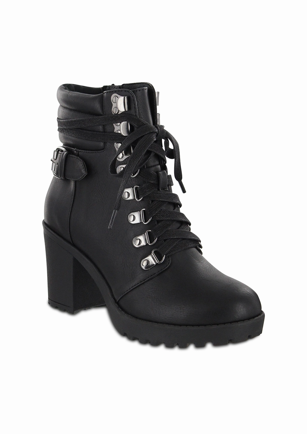 Biker Combat Boots ANNAMARIA - BLACK