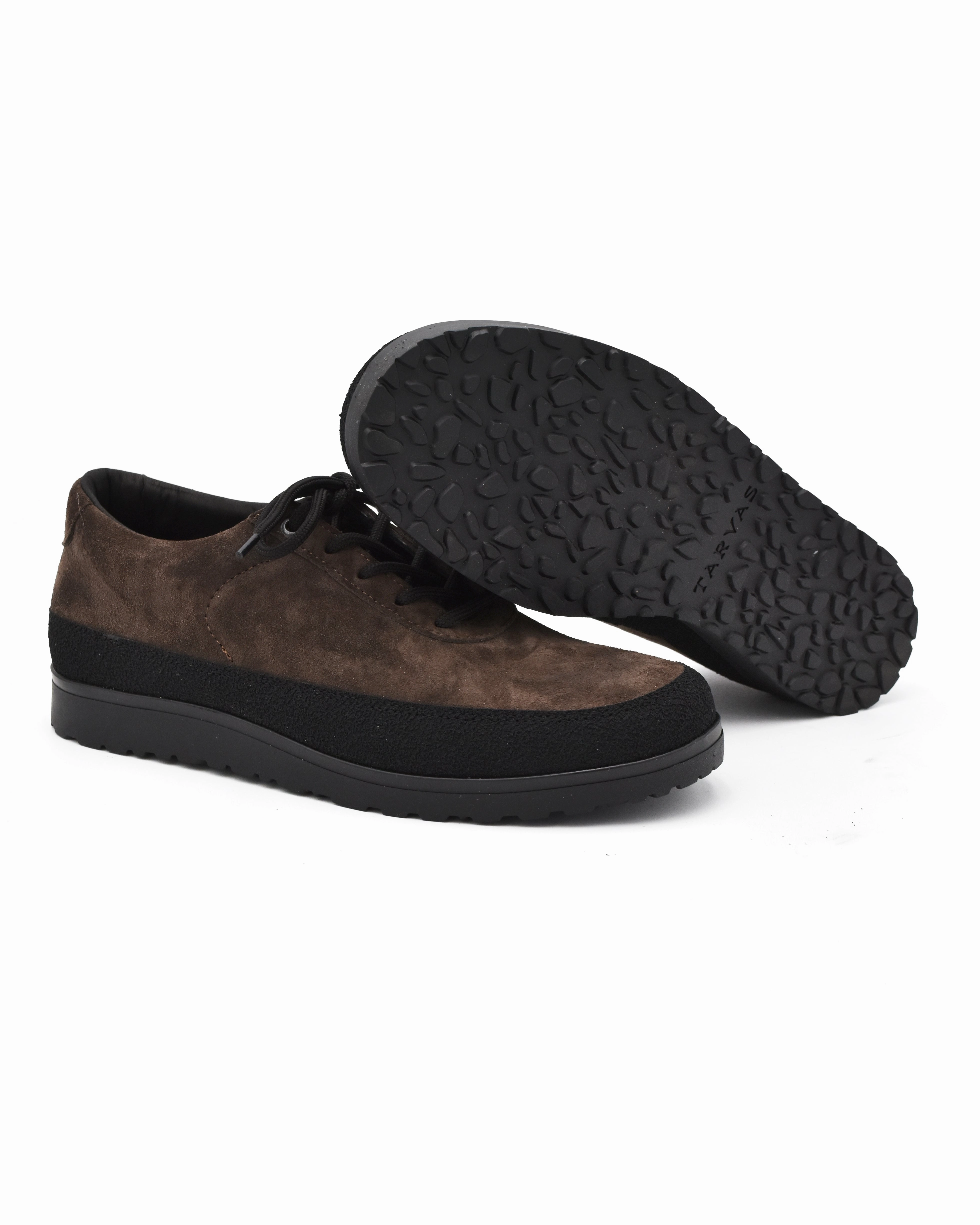 Tarvas Explorer Hiking Sneaker in Chocolate Suede Hoka Hiking Shoes Rack