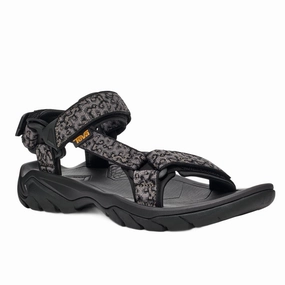 Hiking Shoes Wide Width Teva Men's Terra FI5 Universal Sandal - Magma Black/Grey
