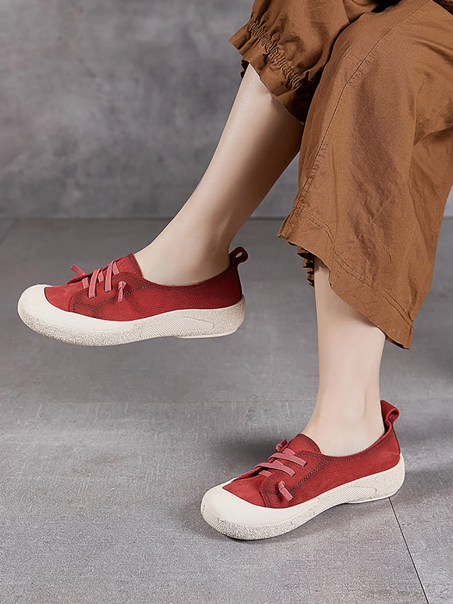 Kitchen Casual Genuine Leather Flat Women Summer Shoes