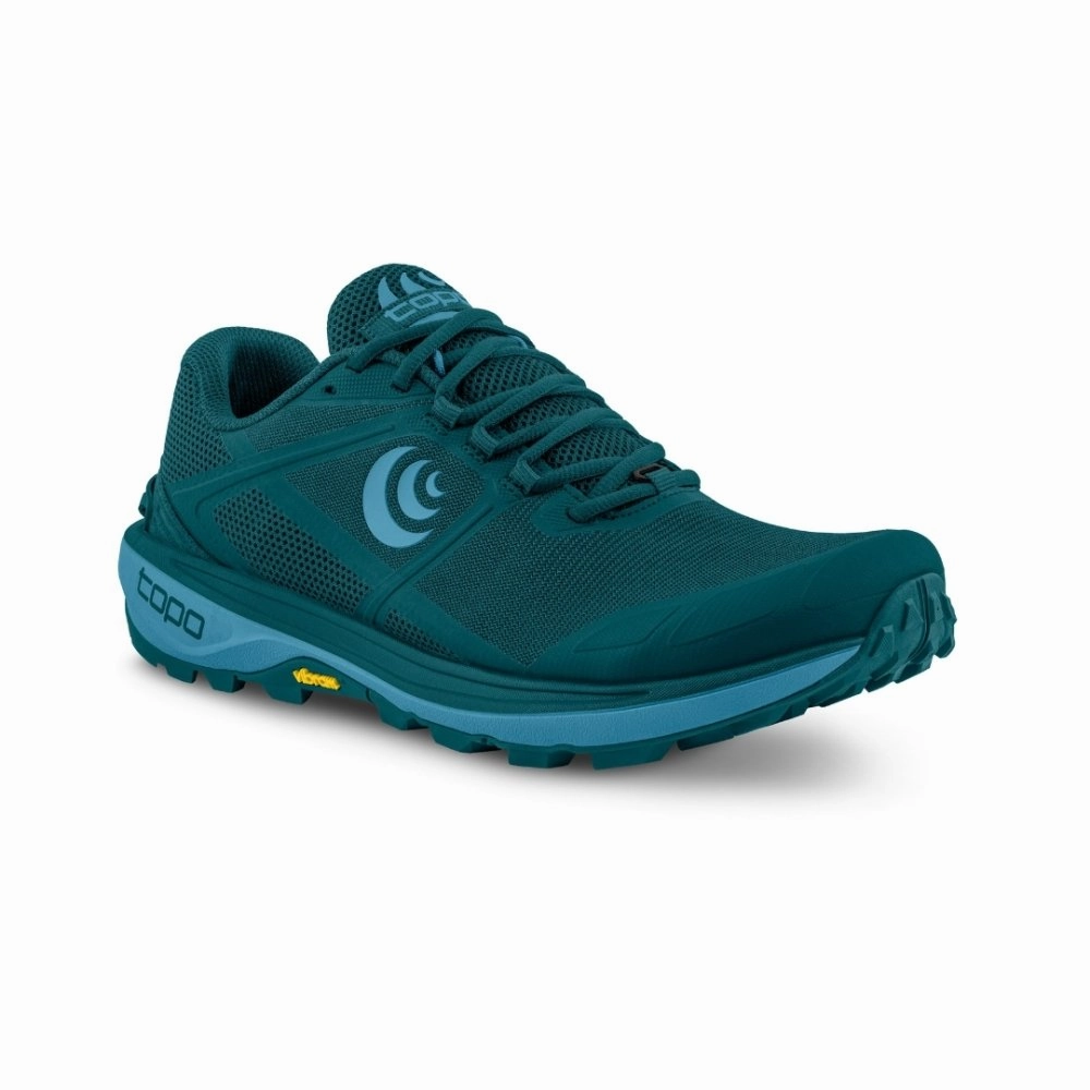 Hiking Shoes With Wide Toe Box And Narrow Heel Topo Athletic Women's Terraventure 4 - Blue/Blue
