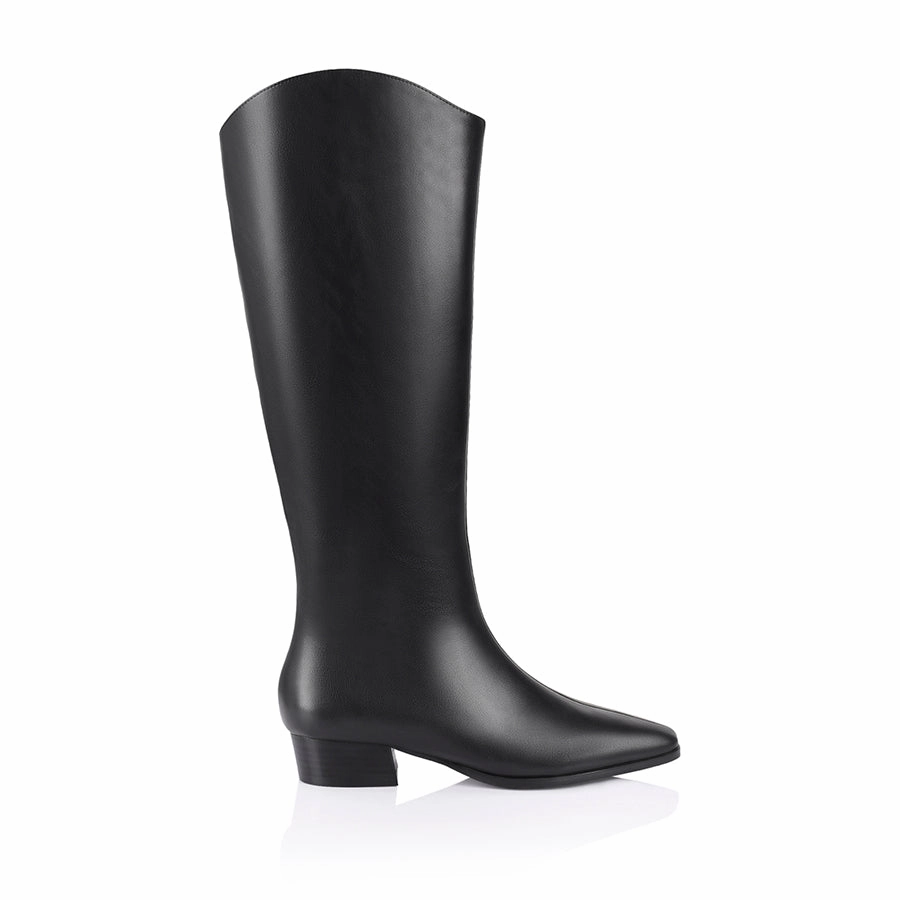 Canterbury Knee High Boots - Black