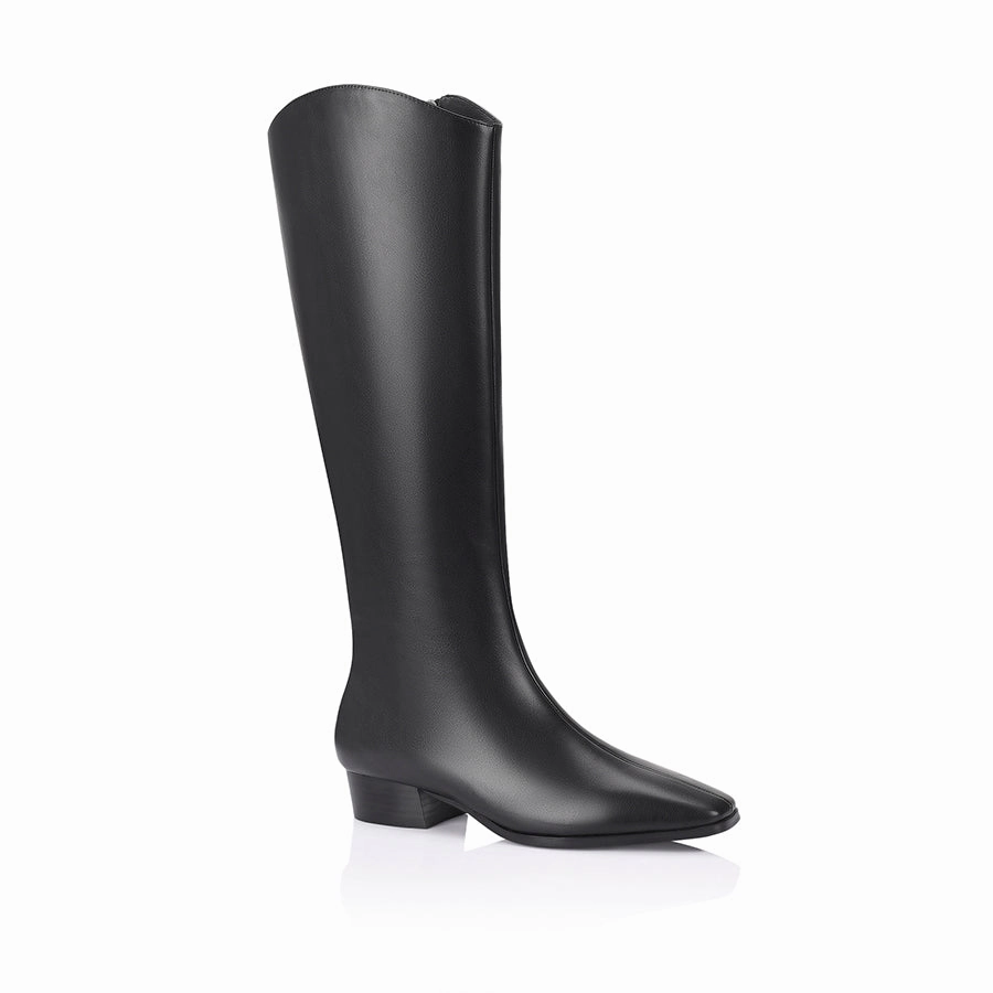 Canterbury Knee High Boots - Black