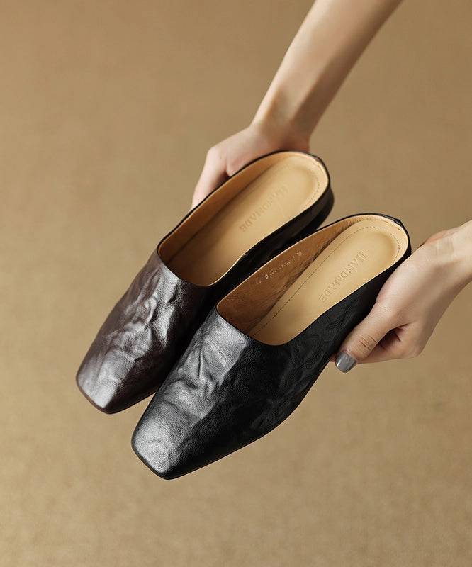 Sandals Grenada Excursions Sandals Splicing Square Toe Women Brown Slide Comfy