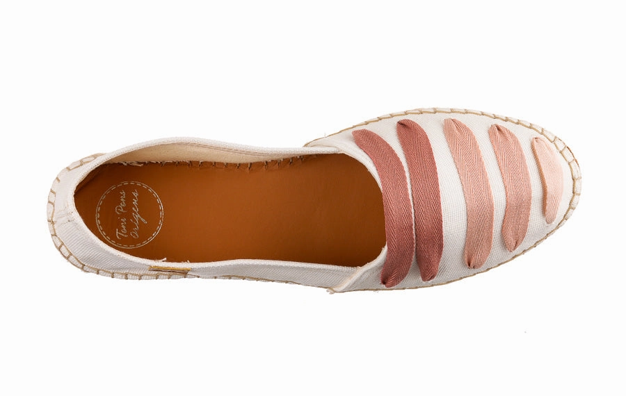 Espadrille Sandals Open Toe Tp Laces Pink