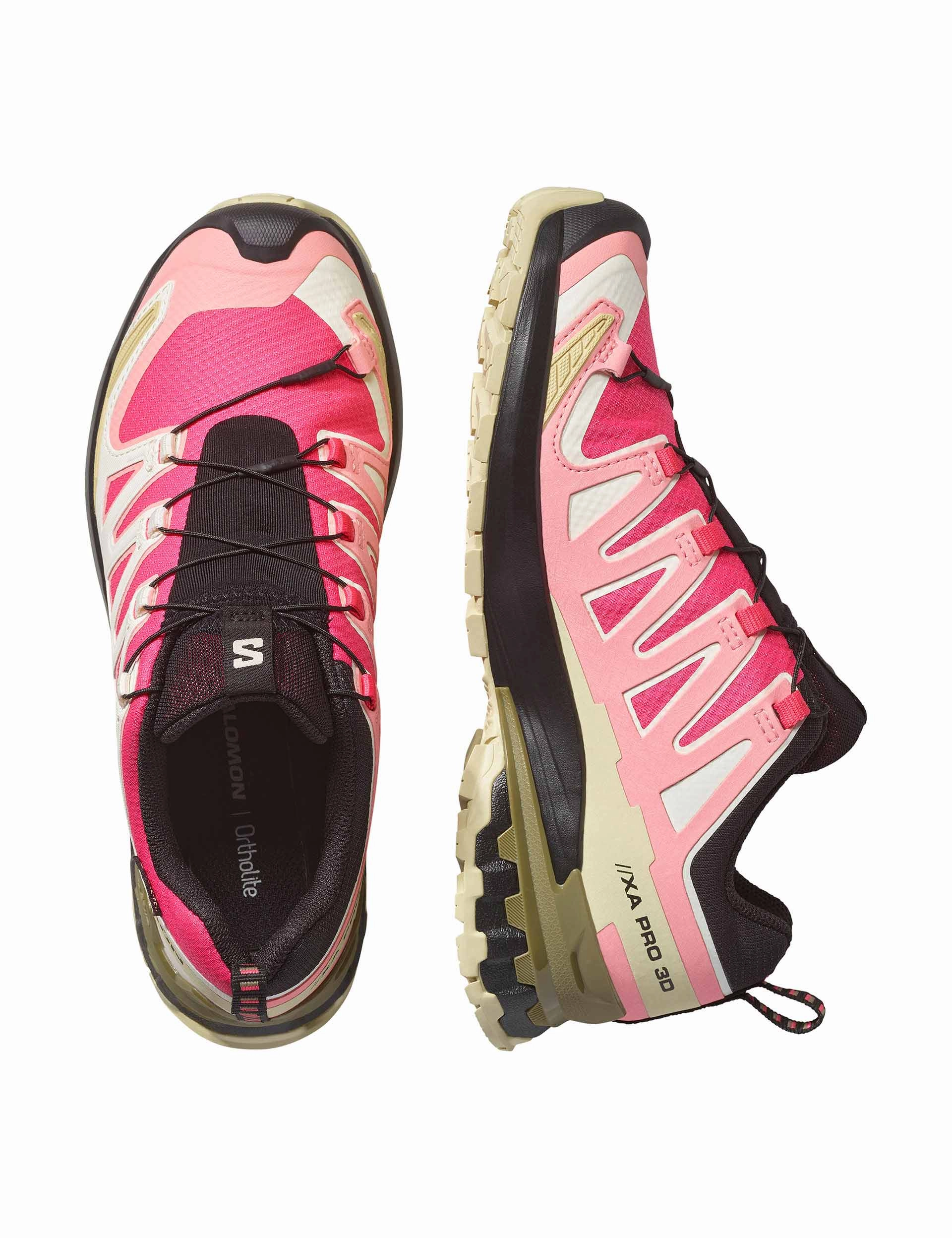 Trail Running Shoe Vs Hiking Boot XA Pro 3D V9 Gore-Tex - Rouge Red/Vanilla Ice/Martini Olive