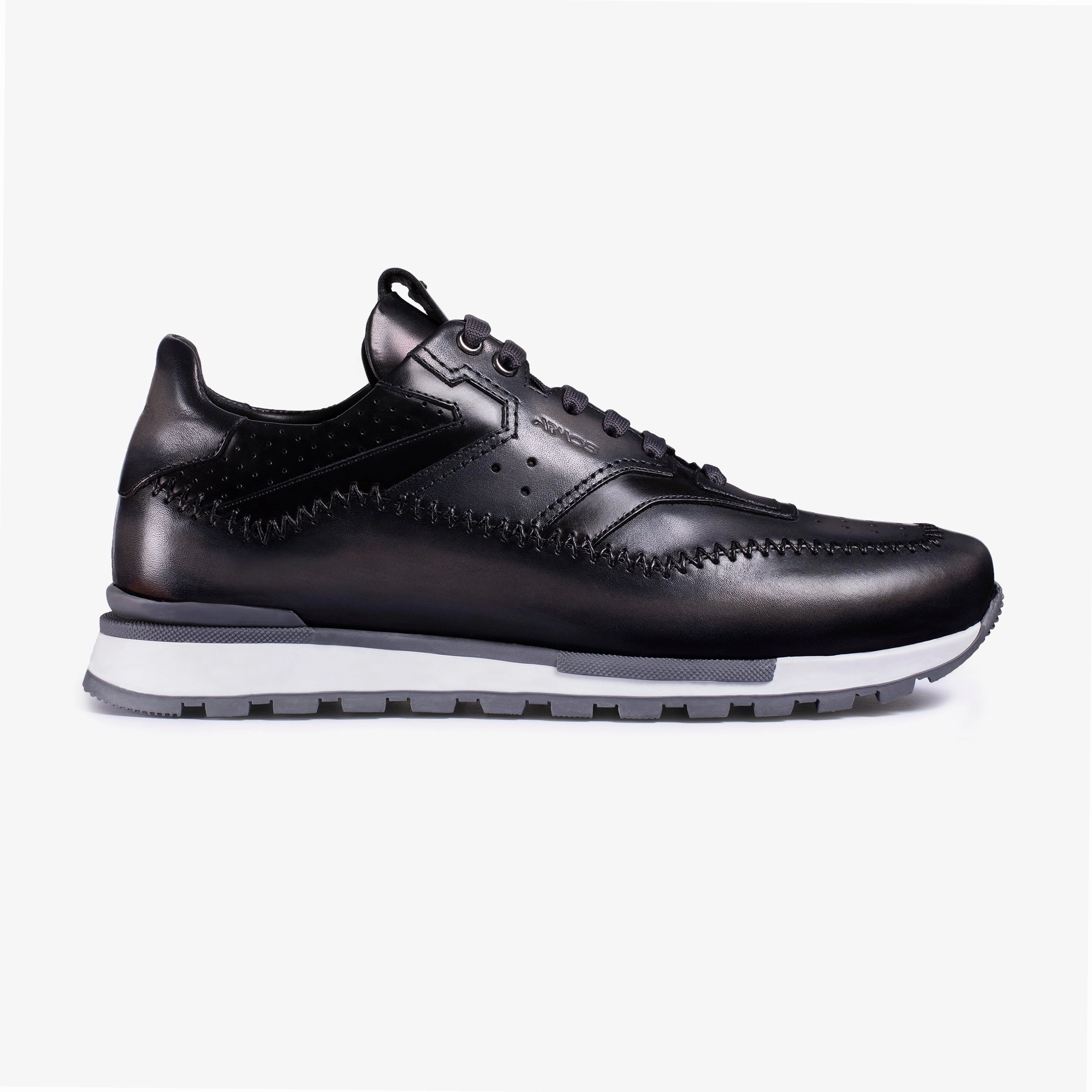 Men's Gray Patina Leather Sneaker Go Outdoors Climbing Shoes