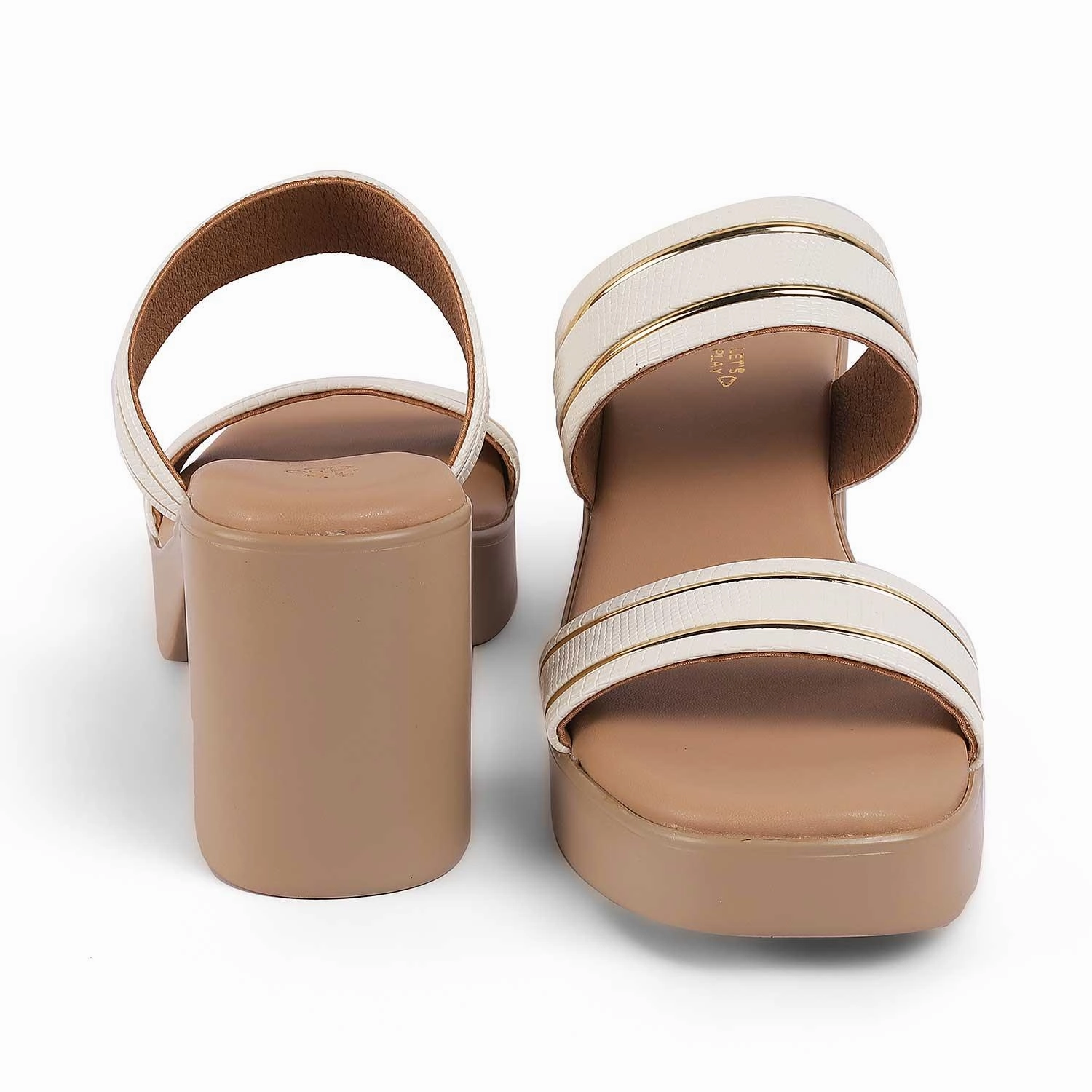 Walking Sandals Comfortable Tresmode Mauro White Women's Dress Block Heel Sandals