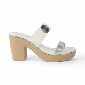 Tresmode Tall White Women's Dress Block Heel Sandals Giani Bernini Sandals