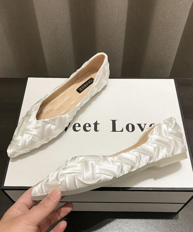 Comfy Pointed Flat Soft Women Apricot Toe Shoes Standing All Day