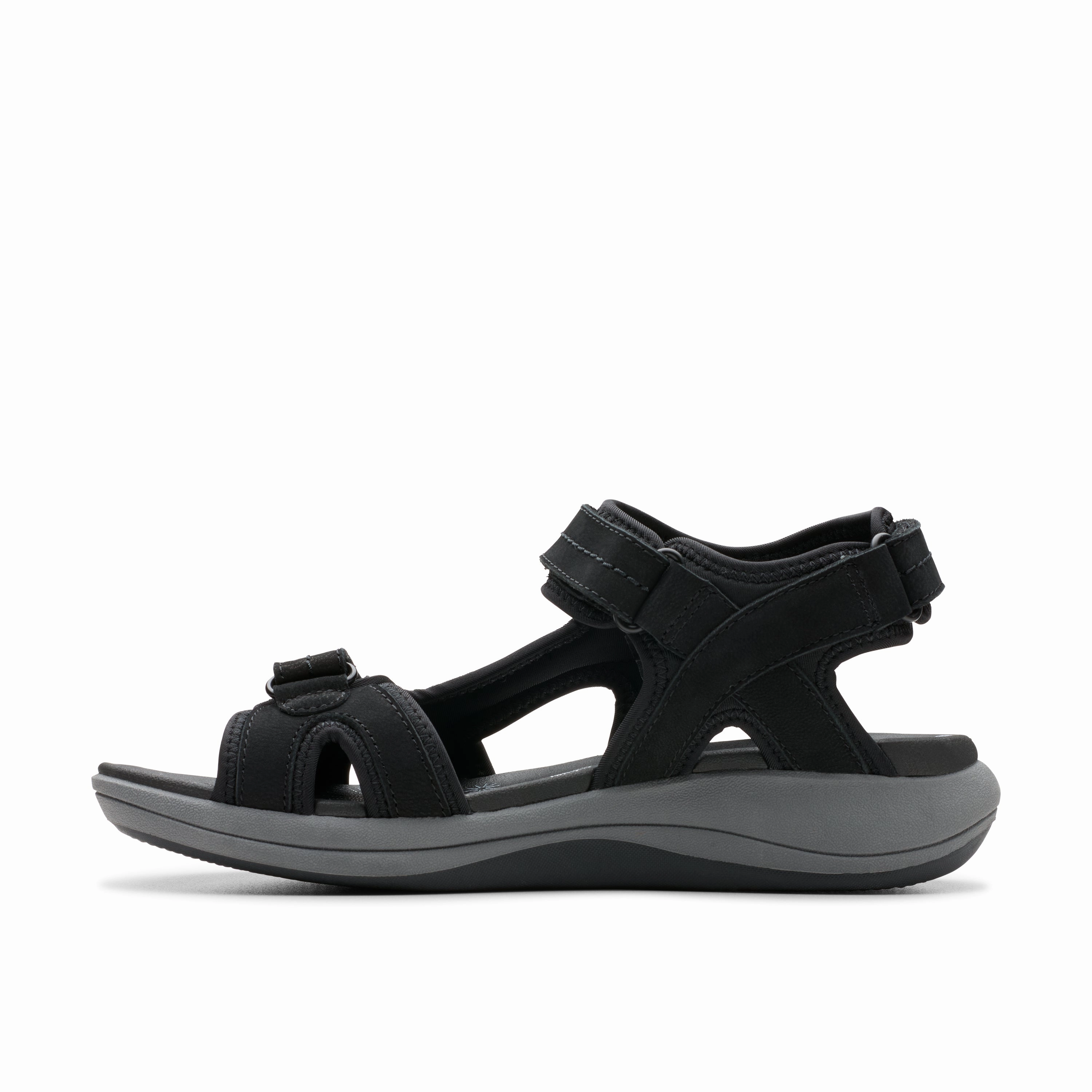 Clarks Women's Mira Free - Black Sandals For High Arches