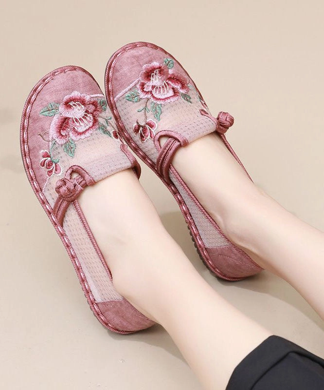 Embroidered Shoes Breathable Women Flat Red Mesh Feet Do Shoes Go On Sale For Friday
