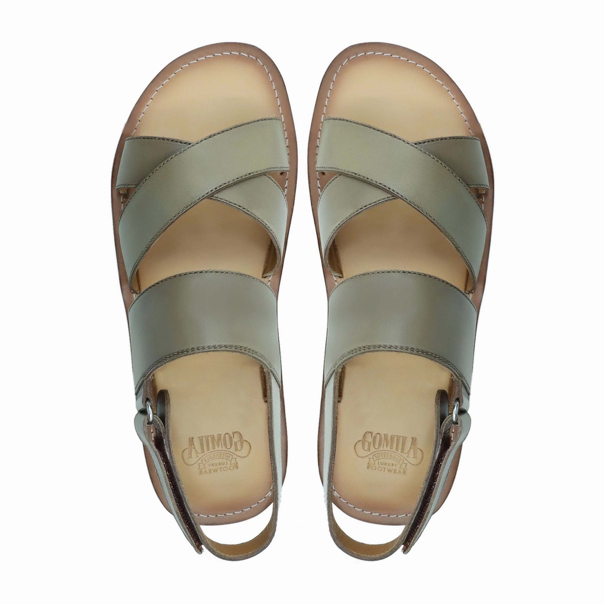 Tucson - Men's Sage Green Calf Leather Sandal Best Barefoot Sandals