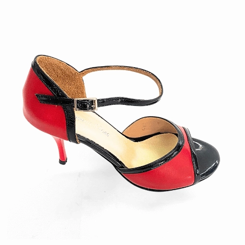 Oklahoma City Pasional - Red & Black Classic Leather Tango Shoes