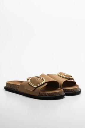 Sandal Brown Saint Laurent Cassandra Sandals
